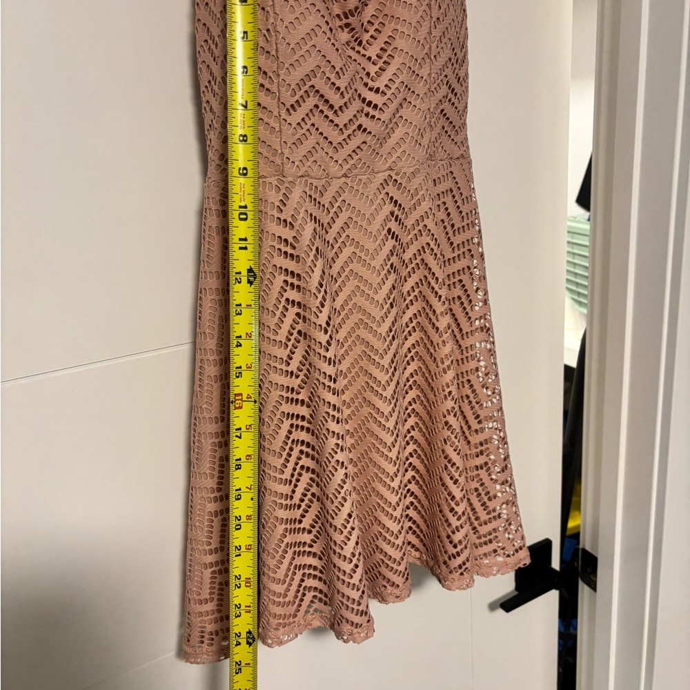 Streetwear Society Lace Trim Dress in Soft Pink